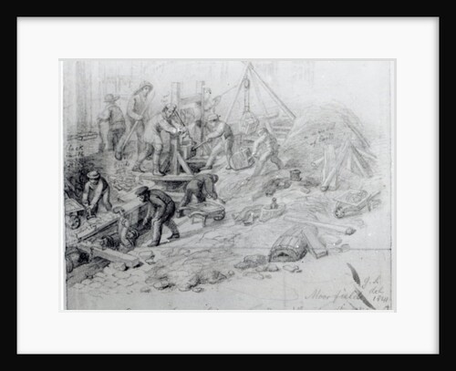 Enlarging the sewers at Moorfields, London, 1841 by George the Elder Scharf