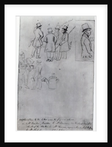 Builders and Surveyors at the rebuilding of the British Museum, 1844 by George the Elder Scharf