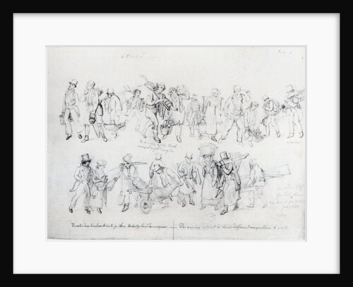 People of Various Occupations on their way to work by George the Elder Scharf