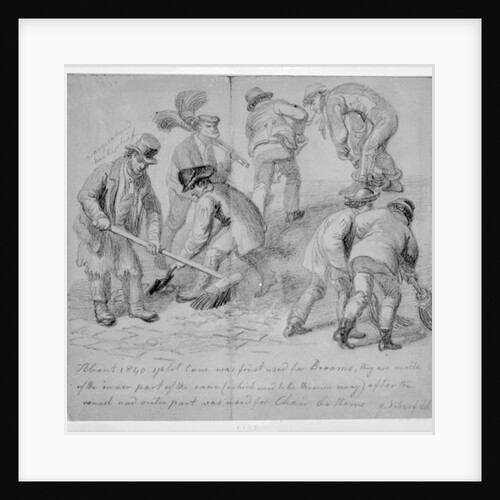 The introduction of split cane brooms for London street sweepers, 1840 by George the Elder Scharf