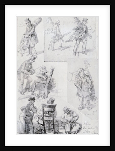 Chair menders on the streets of London, 1820-30 by George the Elder Scharf