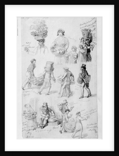 London Street Vendors: The Cries of London, 1843 by George the Elder Scharf