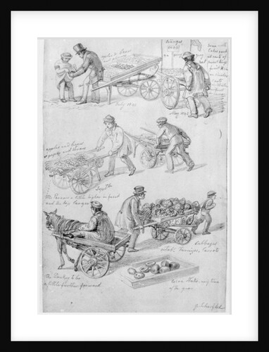 Street Traders, London, 1842 by George the Elder Scharf