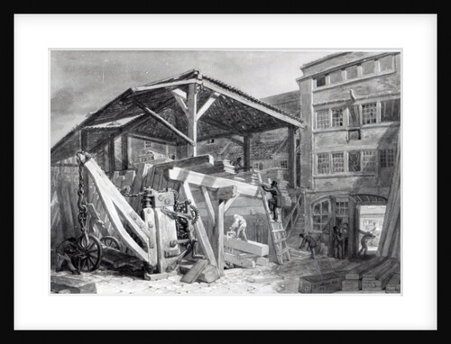 Timber Yard, Finsbury, 1825 by George the Elder Scharf