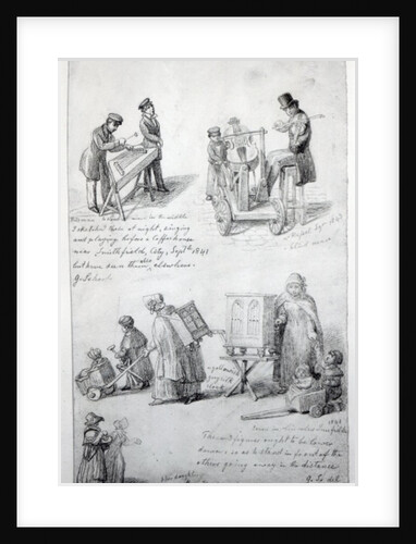 Musicians on the streets of London, 1841-43 by George the Elder Scharf