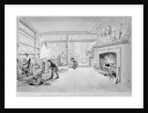 The Kitchen of Mr. Sander's Coffee and Eating House, Newgate Street, 1828 by George the Elder Scharf