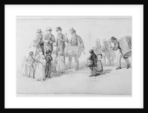 London Street Band, 1839 by George the Elder Scharf