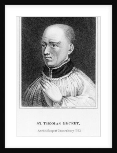 St. Thomas Becket, after a print by Hollar by English School
