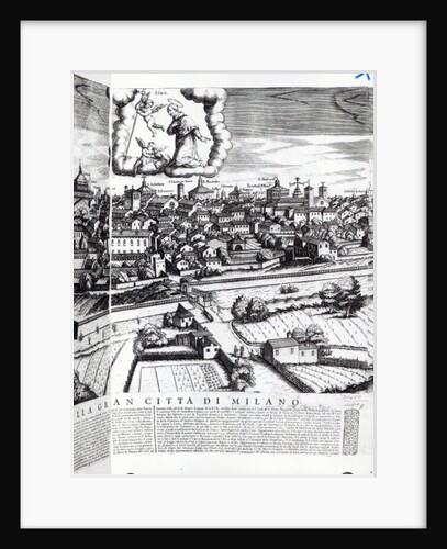 A Section of a Map of Milan, 1640 by Giovanni Battista Bonacina