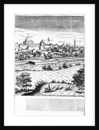 A Section of a Map of Milan, 1640 by Giovanni Battista Bonacina