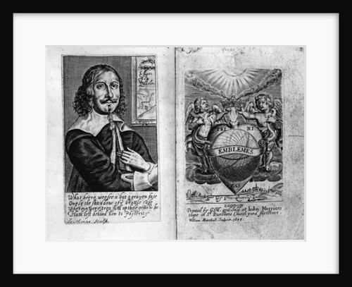 Frontispiece to Francis Quarles's 'Emblems', engraved by William Faithorne and William Marshall, 1635 by English School