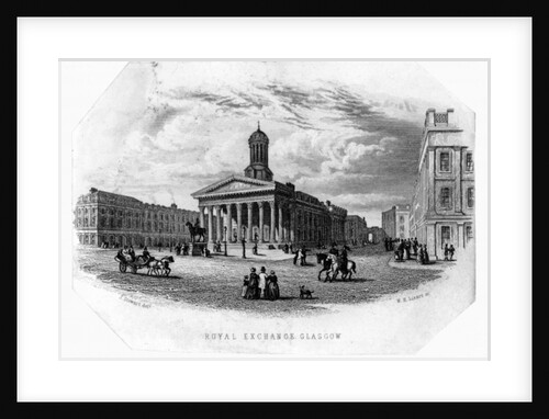 The Royal Exchange, Glasgow, engraved by William Home Lizars by James (after) Stewart