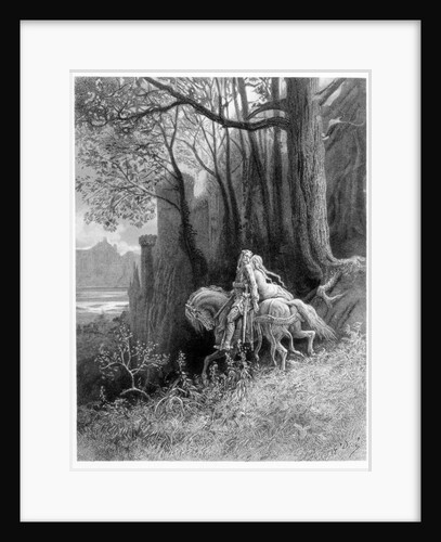 Geraint and Enid Ride Away by Gustave Dore