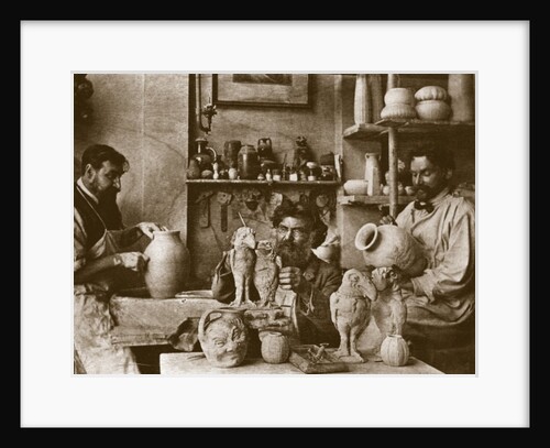 The Martin brothers in the studio at the Southall Pottery by English Photographer