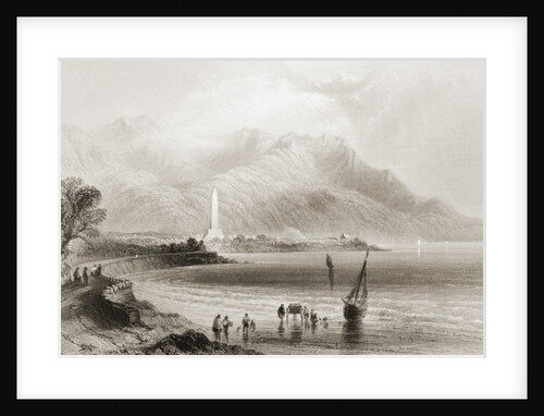 Monument to General Ross at Rosstrevor, County Down, Northern Ireland by William Henry Bartlett