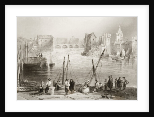 View of Galway from the Claddagh, County Galway, Ireland by William Henry Bartlett