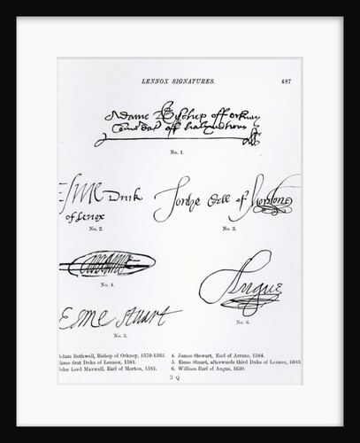 Signatures of 16th and 17th century Scottish clergy and aristocracy by Anonymous