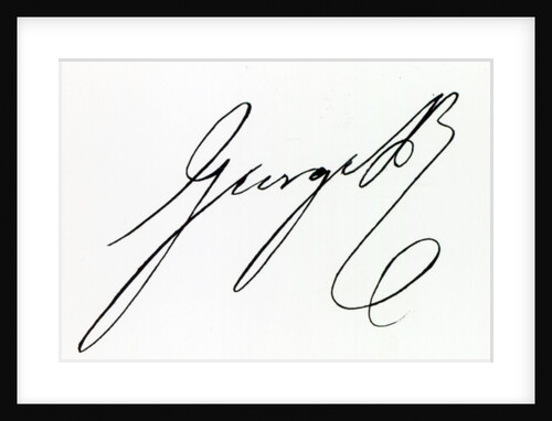 Signature of George IV by Anonymous