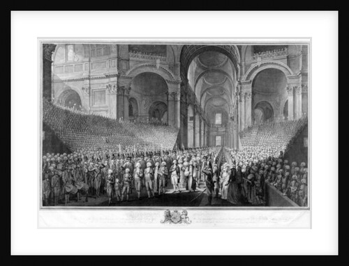 Thanksgiving service in St.Paul's Cathedral, celebrating the recovery of King George III, 23rd April 1789 by English School