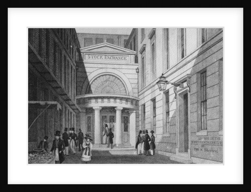 Stock Exchange, London by Thomas Hosmer (after) Shepherd