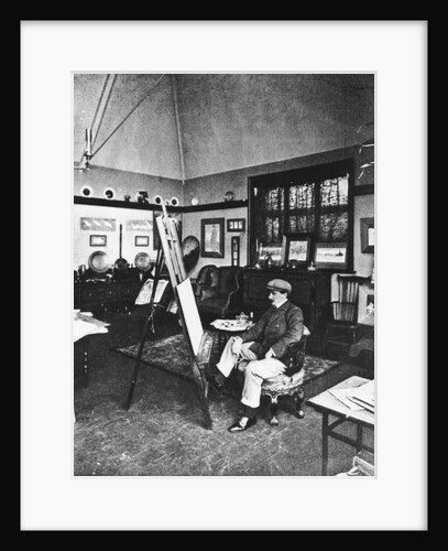 Cecil Aldin in his studio by English Photographer