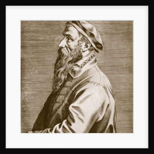 Portrait of Pieter Brueghel the Elder pub. 1572 by Theodor Galle