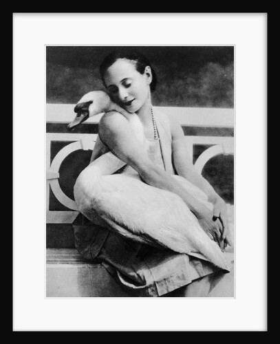 Anna Pavlova with her pet swan Jack, c.1905 by English Photographer
