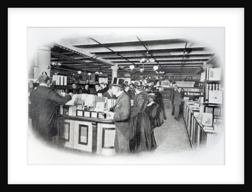 Book Department at an Army and Navy store, c.1900 by English Photographer