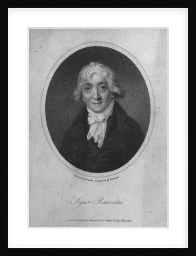 Portrait of Venanzio Rauzzini engraved by Samuel Freeman by English School