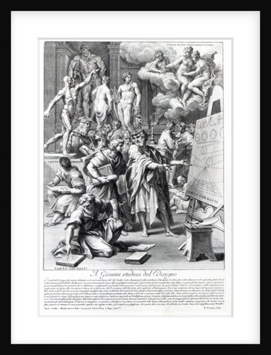 Allegory of a design studio, engraved by Nicolas Dorigny by Carlo (after) Maratti