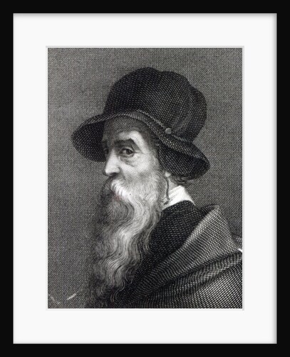 Benvenuto Cellini, engraved by Franz Erich Moritz Steinla by Giorgio Vasari
