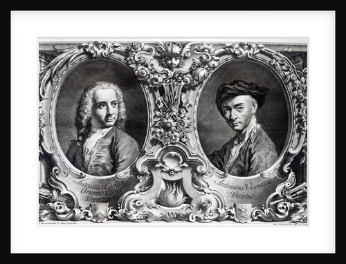 Canaletto and Antonio Visentini, engraved by Visentini by Giambattista (after) Piazzetta