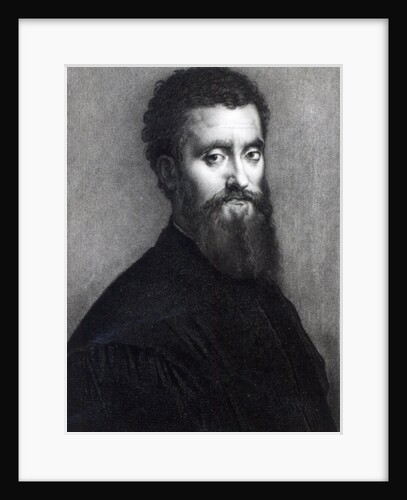 Self Portrait, engraved by Jean-Louis Potrelle by Giulio (after) Romano