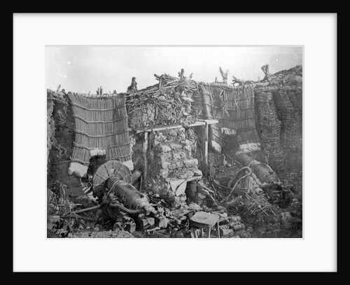 A Two Gun Battery during the Crimean War by Roger Fenton