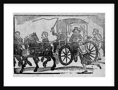 A nobleman in his carriage by English School