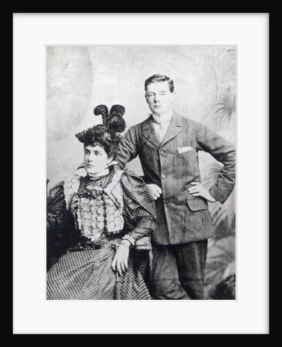 Winston Churchill with his mother, Lady Randolph Churchill by English Photographer