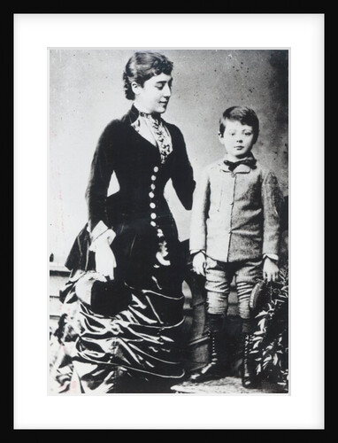 Winston Churchill with his mother, Lady Randolph Churchill by English Photographer