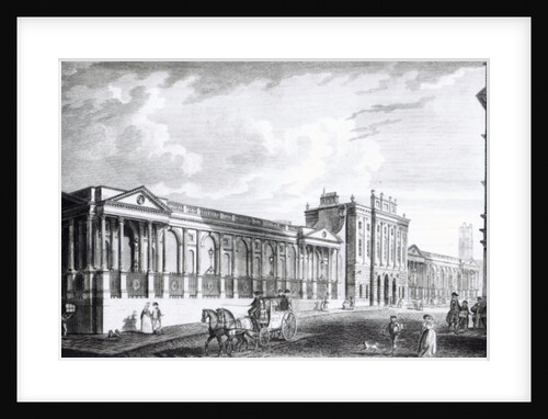 A View of the Bank of England, Threadneedle Street, London, 1797 by English School