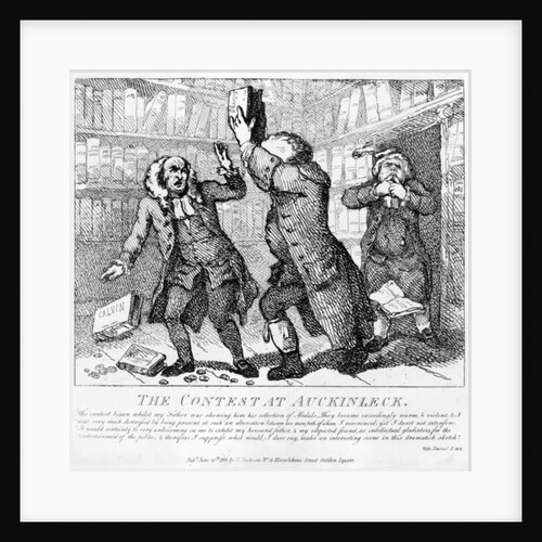 The Contest at Auckinleck from 'Picturesque Beauties of Boswell, Part the Second', etched by Thomas Rowlandson, 1786 by Samuel (after) Collings