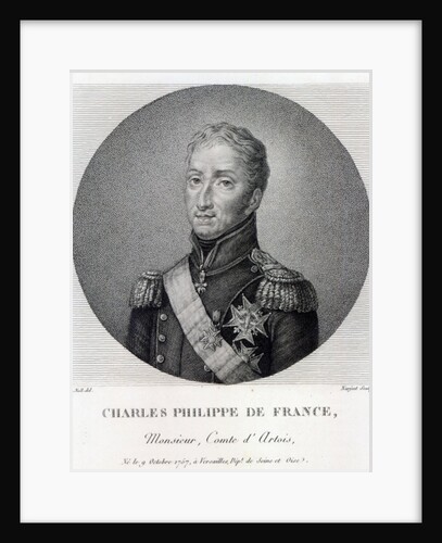 Portrait of Charles of France, Count of Artois, future Charles X King of France and Navarre by Alexandre Jean Noel