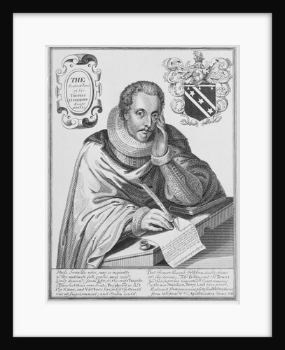 Portrait of Sir Thomas Overbury writing out his epitaph by English School