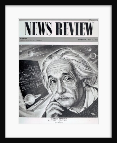 Albert Einstein on the cover of 'News Review', 16th May 1946 by English School
