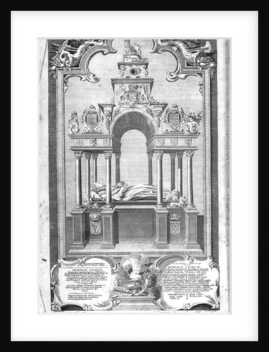 The Monument of Queen Elizabeth in Westminster Abbey by Hubert (after) Gravelot