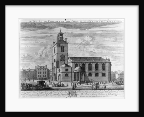 The South Prospect of the Church of St. Clements Danes, London by Johannes Kip