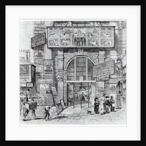 Exeter Change showing the entrance to Edward Cross's Royal Grand National Menagerie, c.1829 by English School