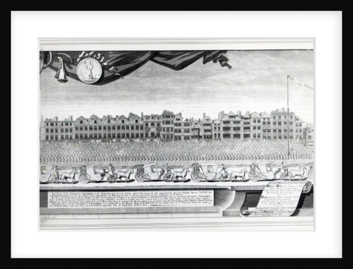 View of the Charity Children in the Strand, 7th July 1713, print made in 1715 by George Vertue