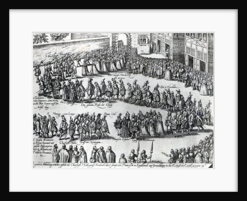 Procession for the wedding of Frederick V, Elector Palatine and Princess Elizabeth, c.1613 by Abraham Hogenberg