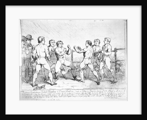 The Famous Battle Between Richard Humphreys and Daniel Mendoza, January 9th 1788 by James Gillray