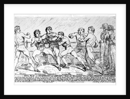 The Famous Battle Between Richard Humphreys and Daniel Mendoza, January 9th 1788 by James Gillray