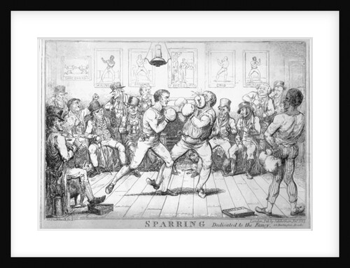 Sparring, 1817 by Isaac Robert Cruikshank